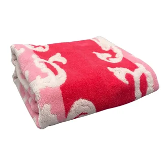 حوله دست و صورت ماندگار مدل گل سایز 40x73 سانتی متر