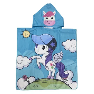 حوله پالتویی کودک طرح پونی مدل HSPD3 سایز 60x60 سانتی متر